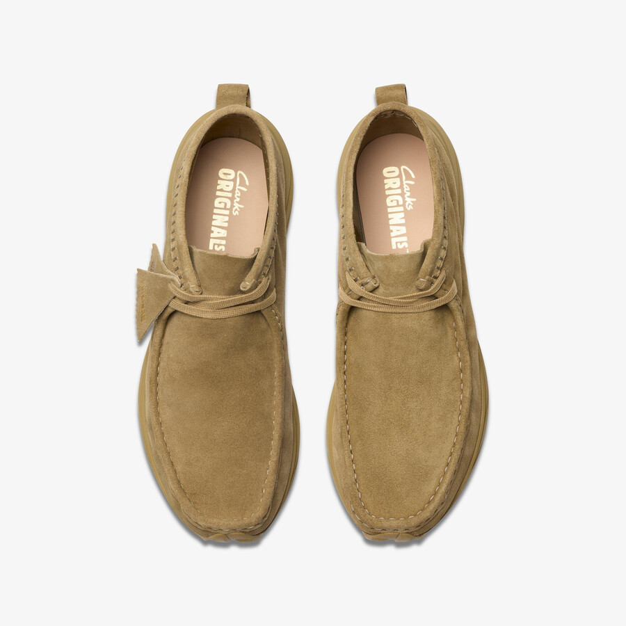 wallabee eden - donker zand suède