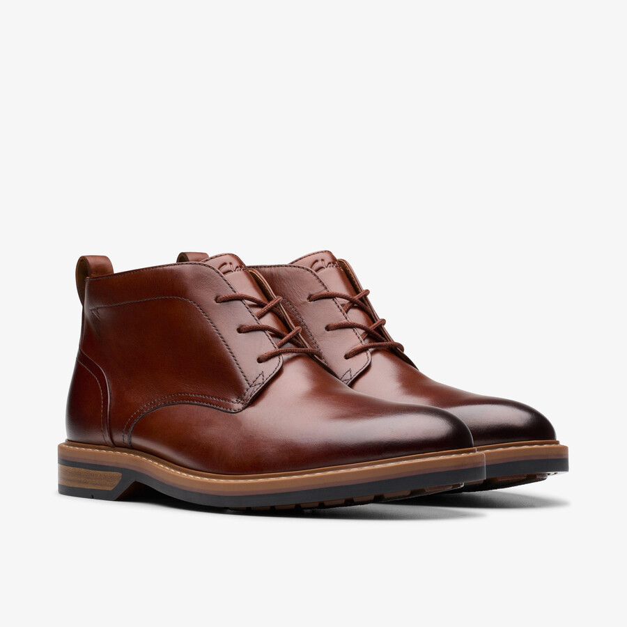 aldwin chukka - middenbruin leer