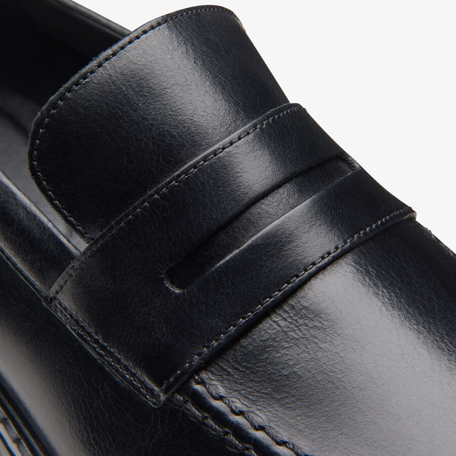 aldwin step loafer - zwart leer