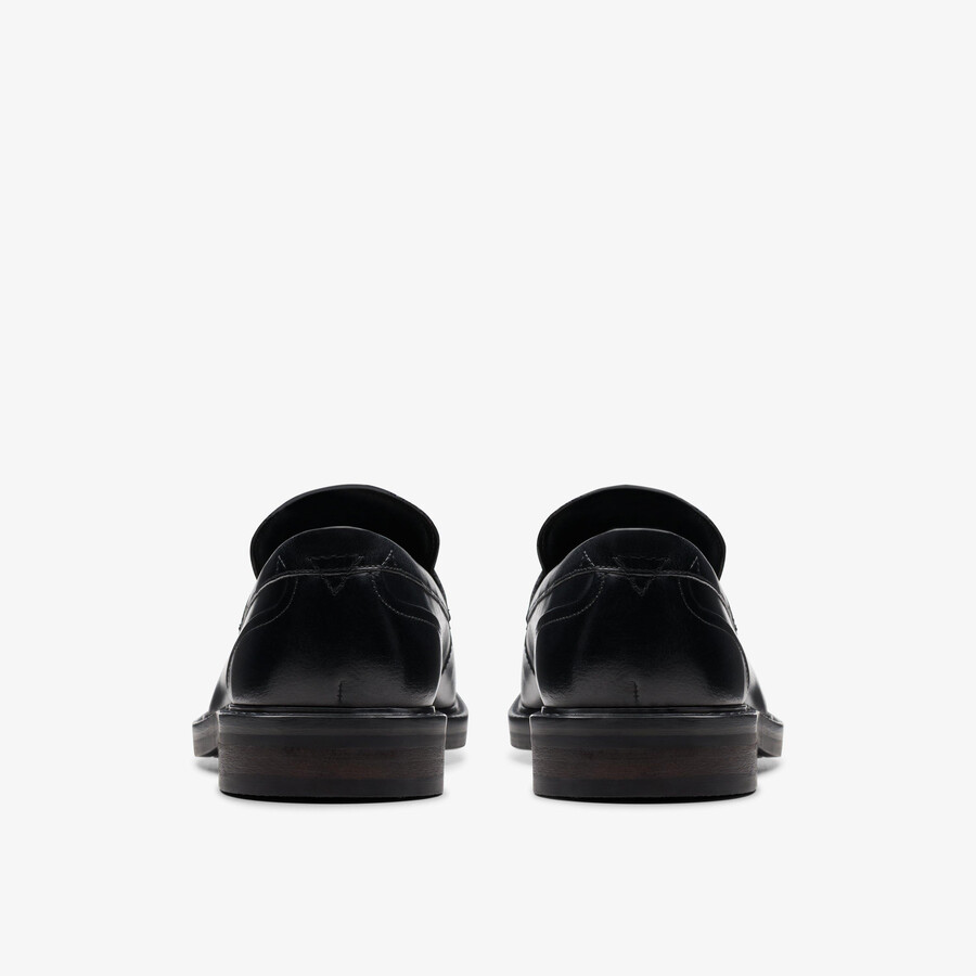 aldwin step loafer - zwart leer