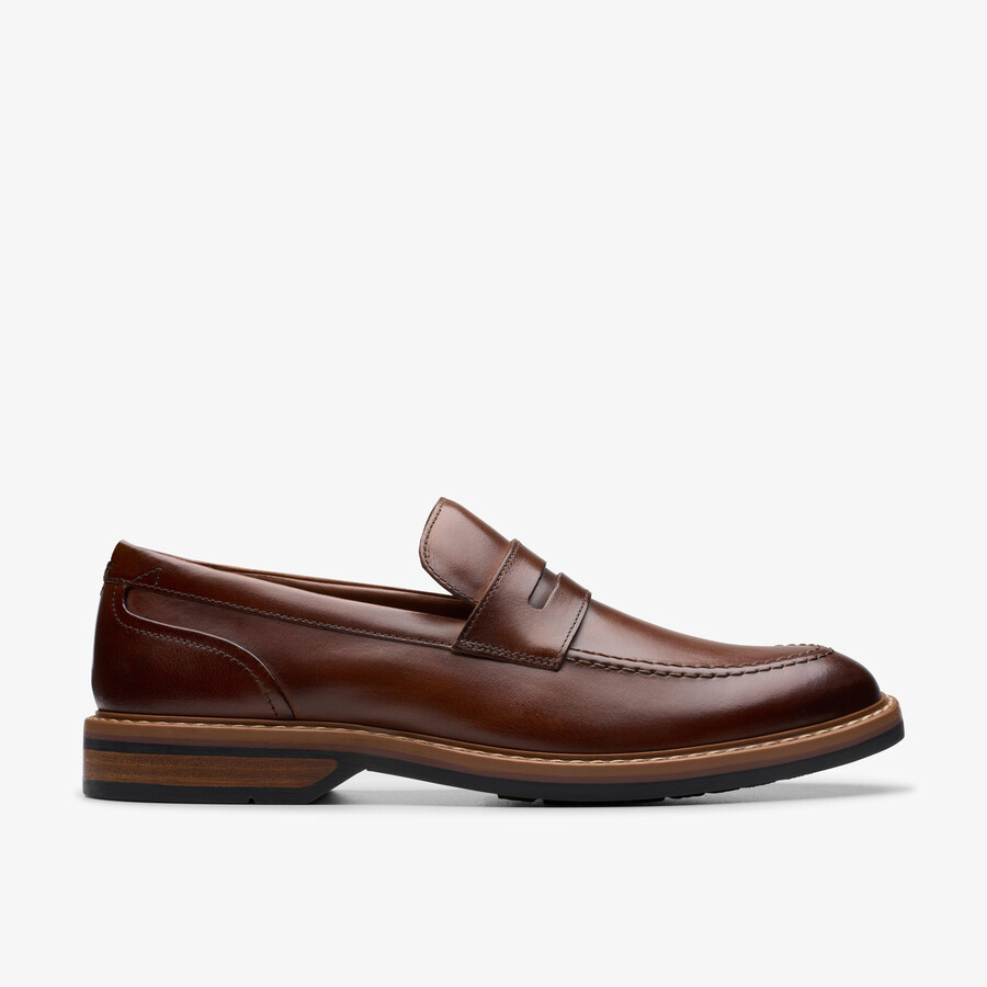 aldwin step loafer - middelbruin leer