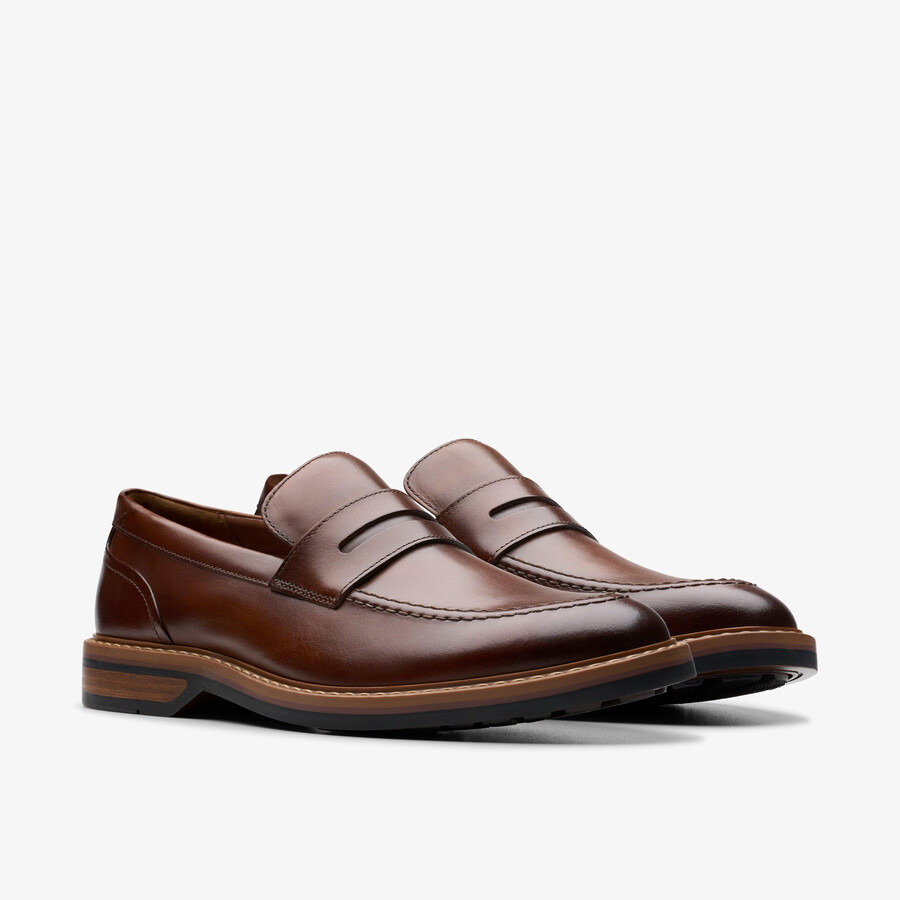 aldwin step loafer - middelbruin leer