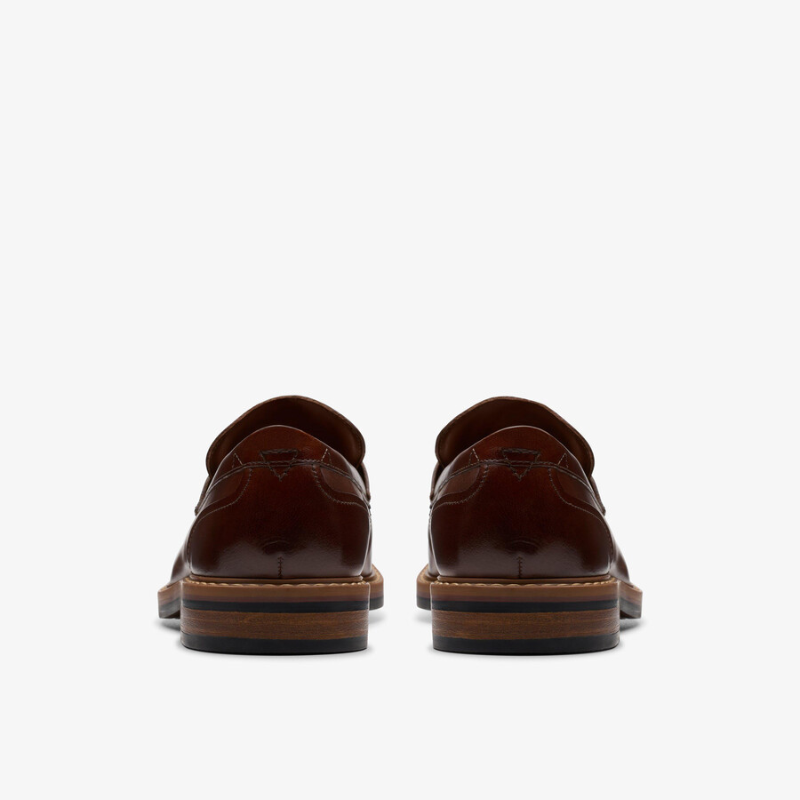aldwin step loafer - middelbruin leer