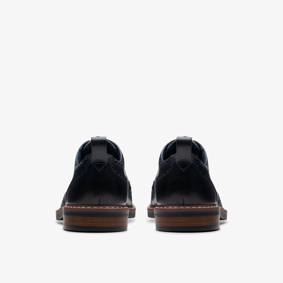 aldwin limit brogue - marineblauw leer