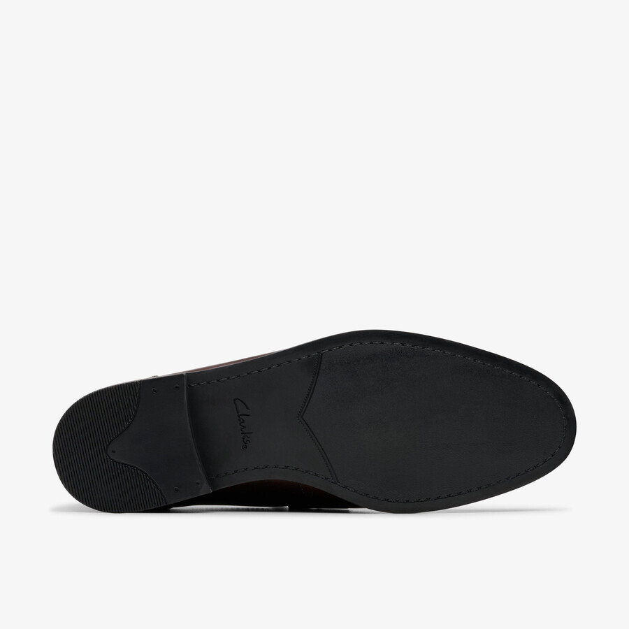 brandon step loafer - donkerbruin leer