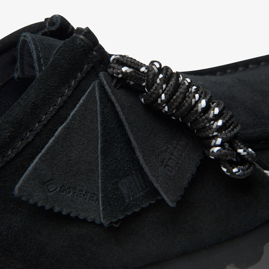 wallabee gore-tex - zwart suède