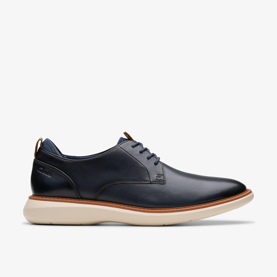 brantin plain - marineblauw leer
