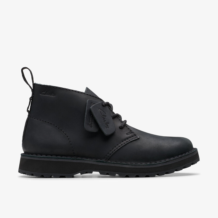solsbury desert boot - zwart leer