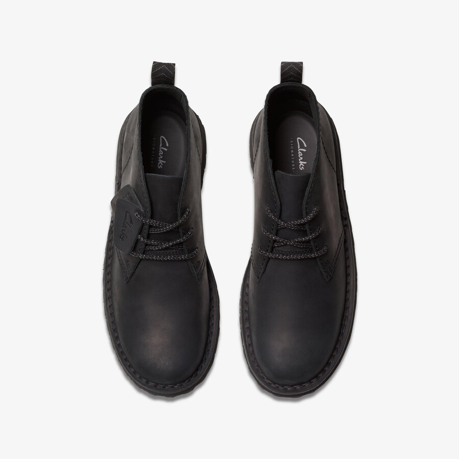 solsbury desert boot - zwart leer