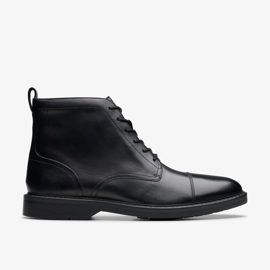 aldwin cap - zwart leer