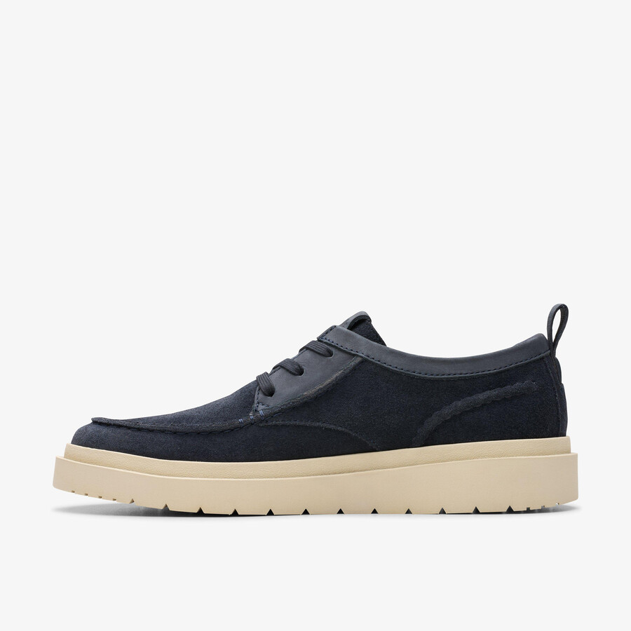 polden moc - marineblauw suède