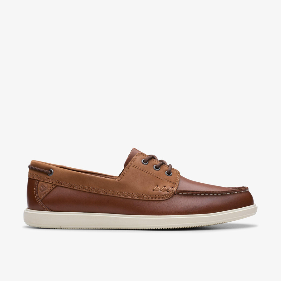 bratton boat - donkerbruin leer