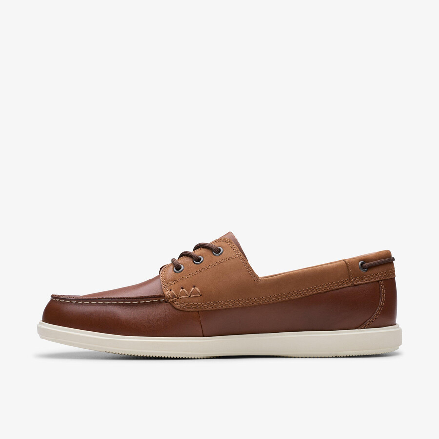 bratton boat - donkerbruin leer