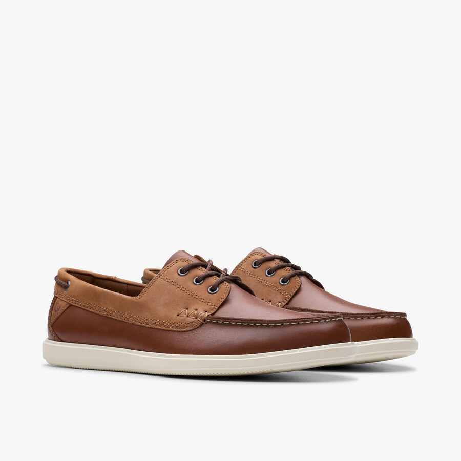 bratton boat - donkerbruin leer