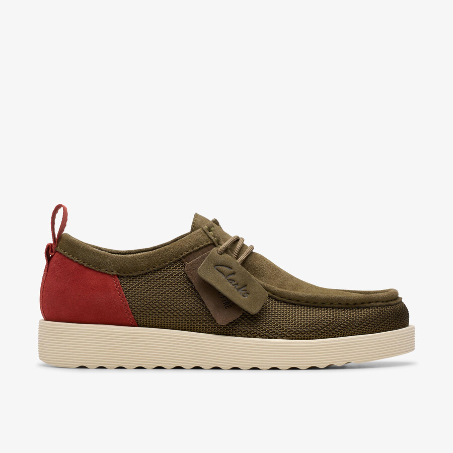 wallabee ftr 2 lo - olijfkleurige combinatie
