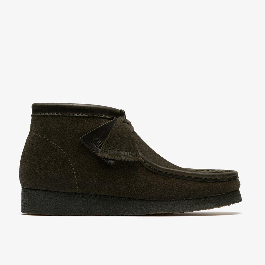 wallabee boot - loden groen suède