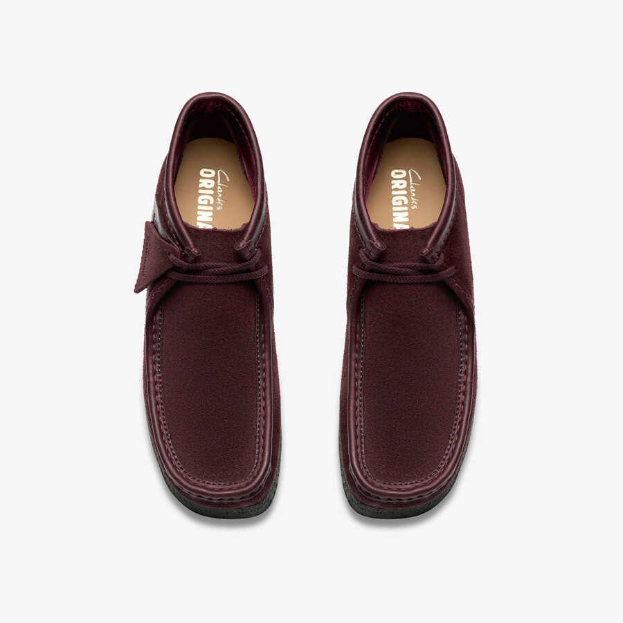wallabee boot - paarse druivenkleurige suède