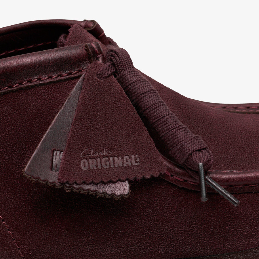 wallabee boot - paarse druivenkleurige suède