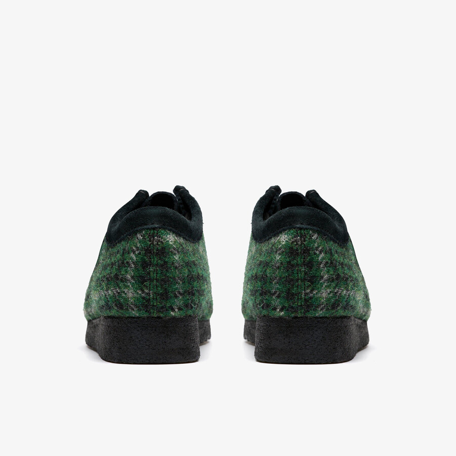 wallabee - groene tweed combinatie