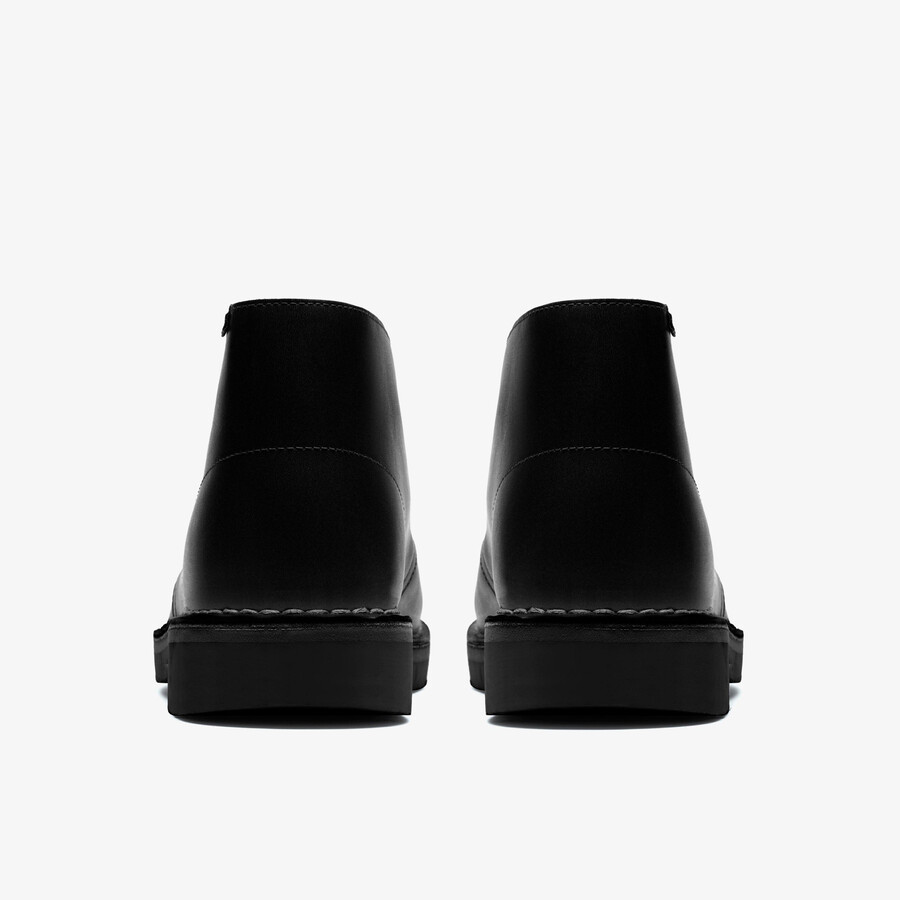 desert boot gore-tex - zwart leer