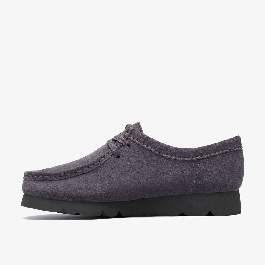 wallabee gore-tex - paarsgrijs suède