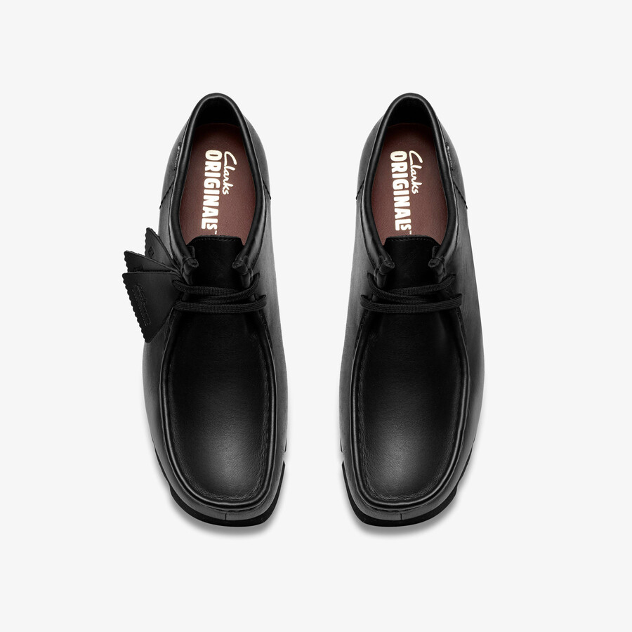 wallabee gore-tex - zwartzwart leer
