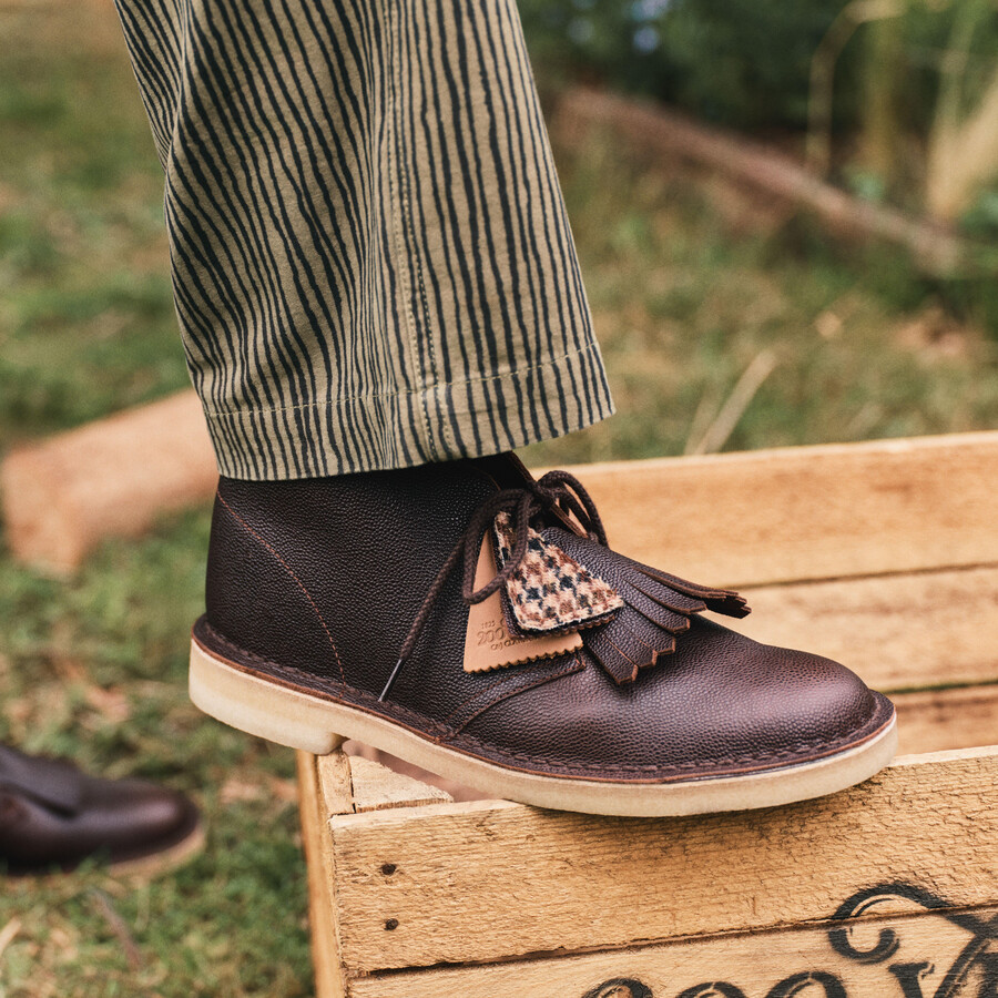 desert boot - bruin schots grainleer