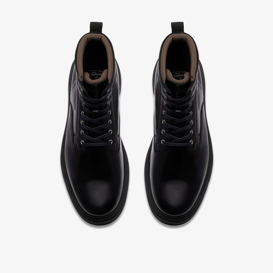 badbury hi waterproof - zwart warmgevoerd leer