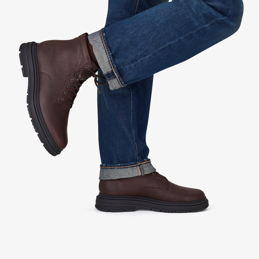 badbury hi waterproof - bruin warmgevoerd leer