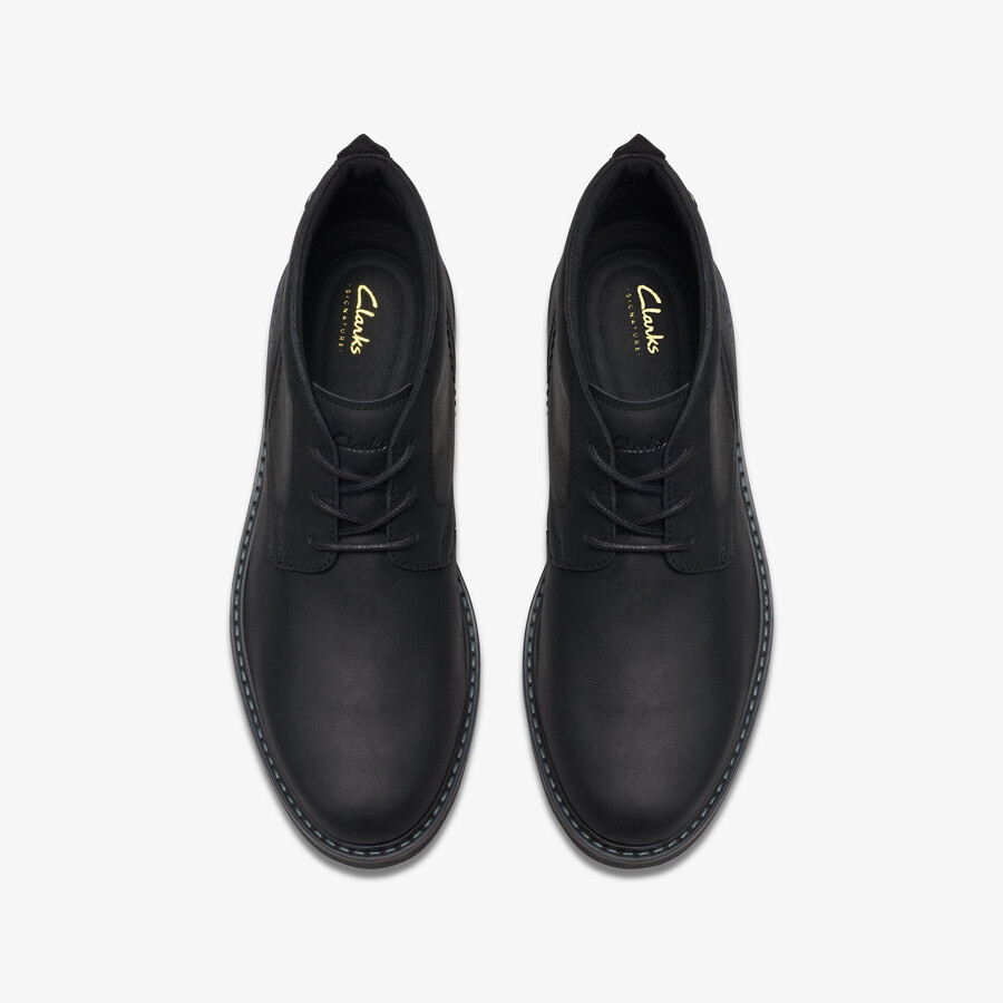 newford mid - zwart leer