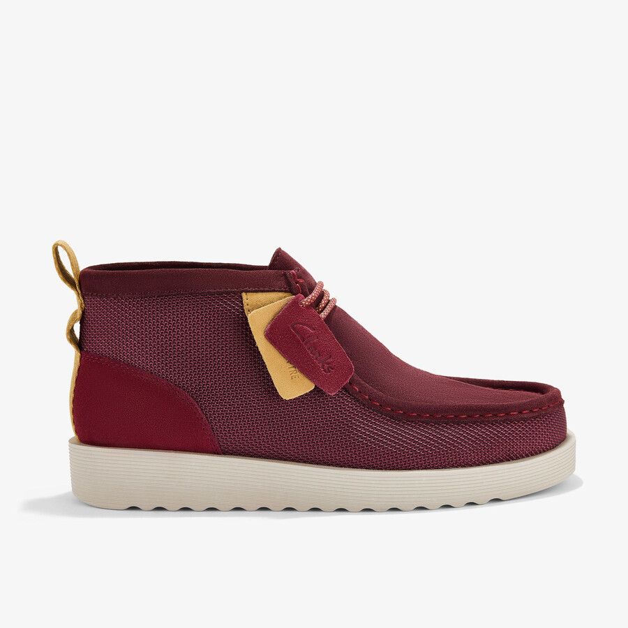 wallabee ftr2 laars - bordeauxrode combinatie