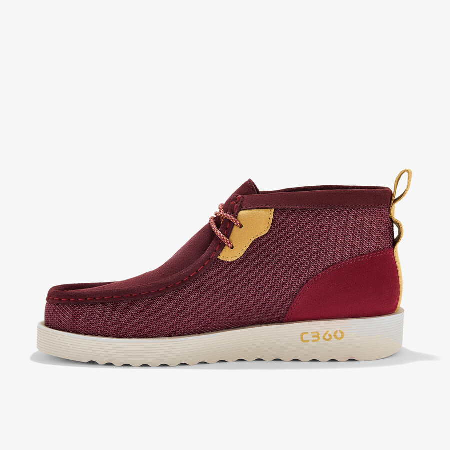 wallabee ftr2 laars - bordeauxrode combinatie