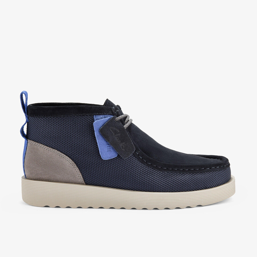 wallabee ftr2 laars - marineblauwe combinatie