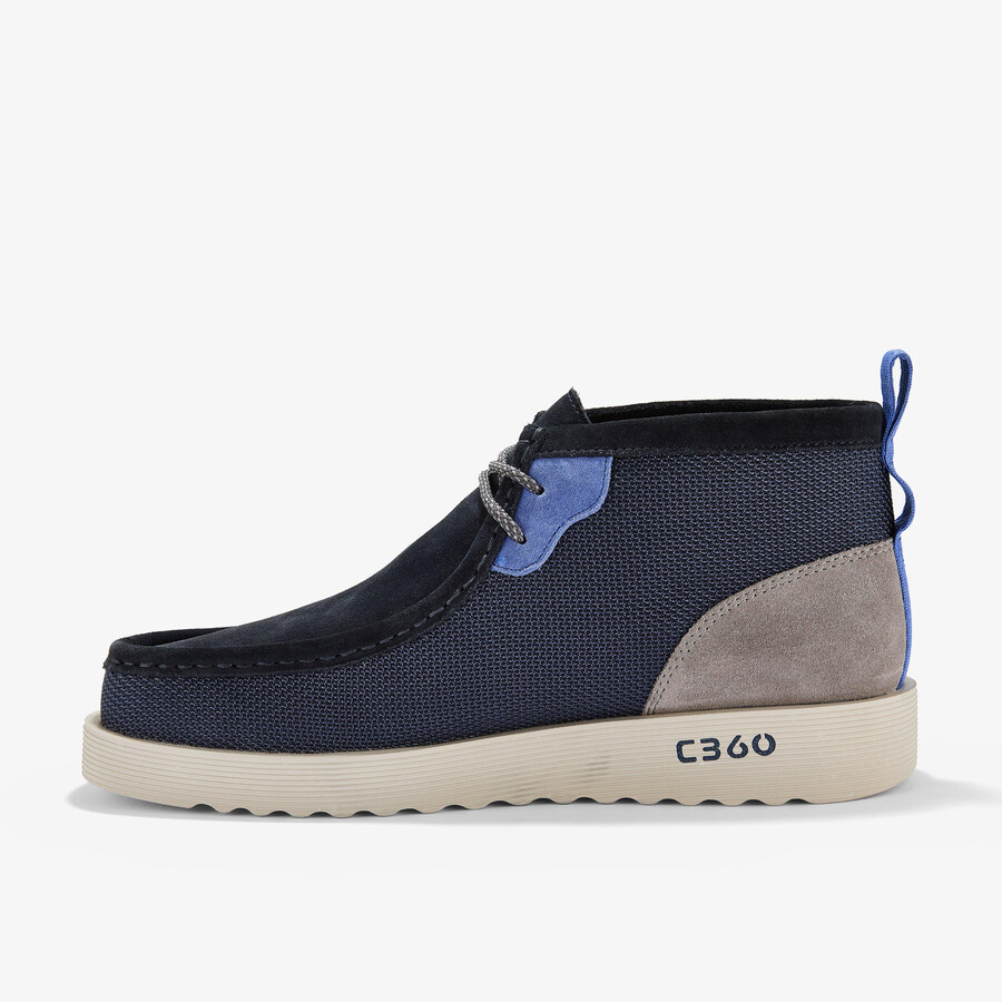 wallabee ftr2 laars - marineblauwe combinatie