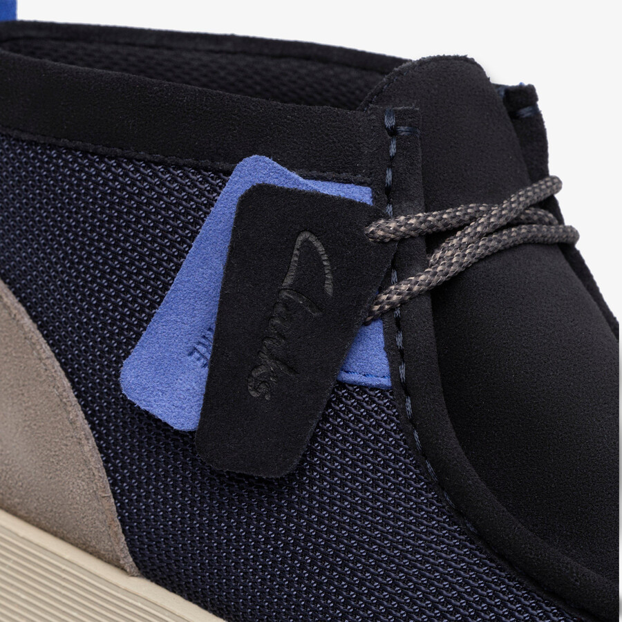 wallabee ftr2 laars - marineblauwe combinatie