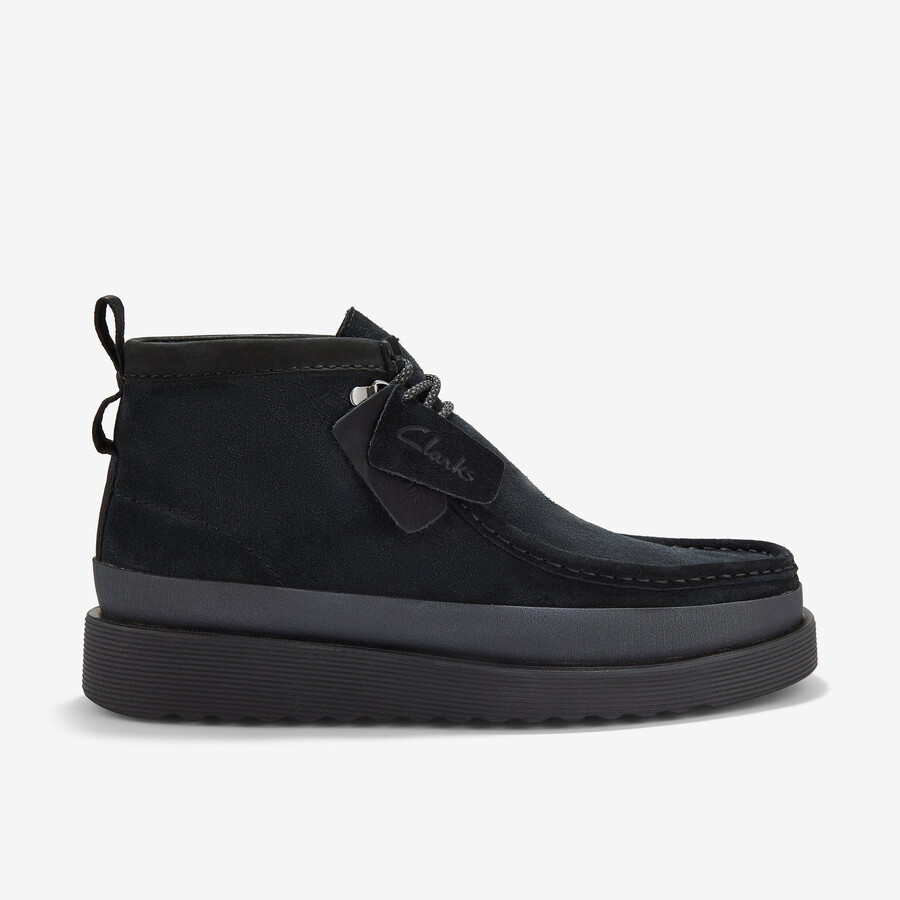 wallabee ftr2 hi - zwart suède