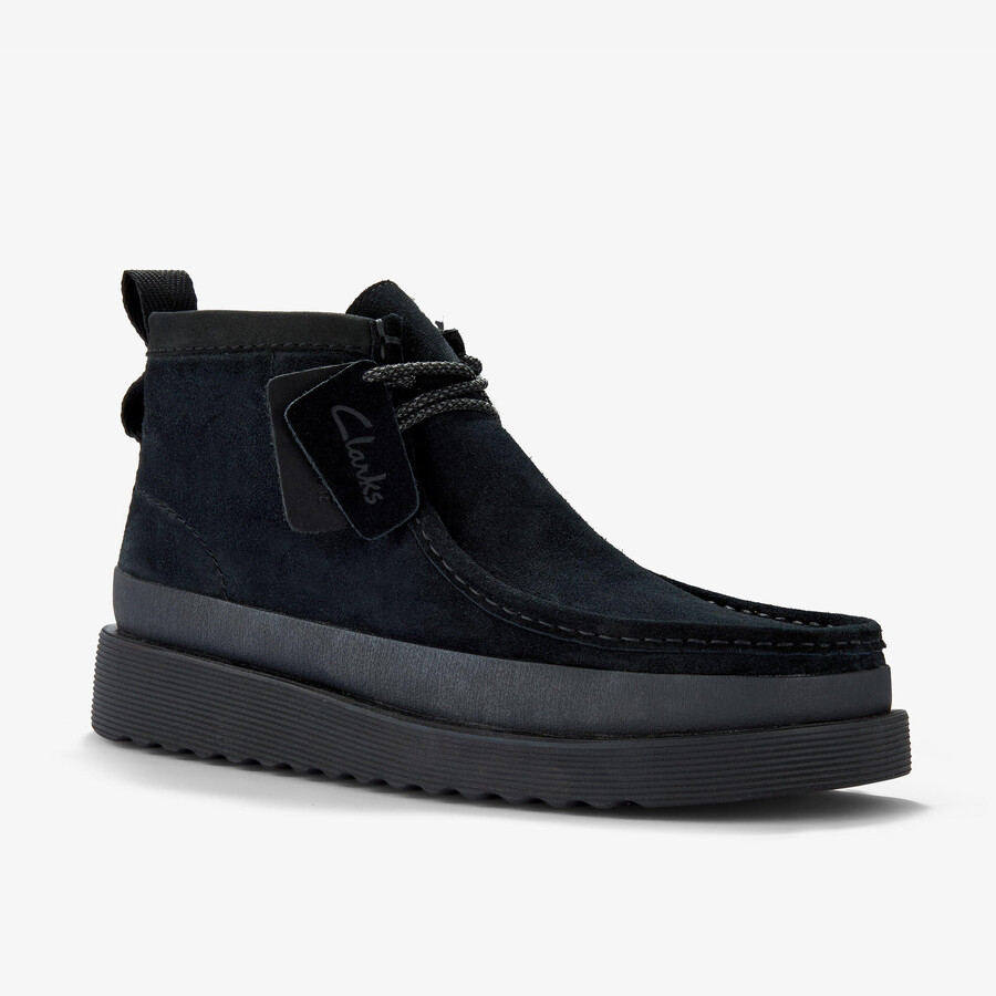 wallabee ftr2 hi - zwart suède