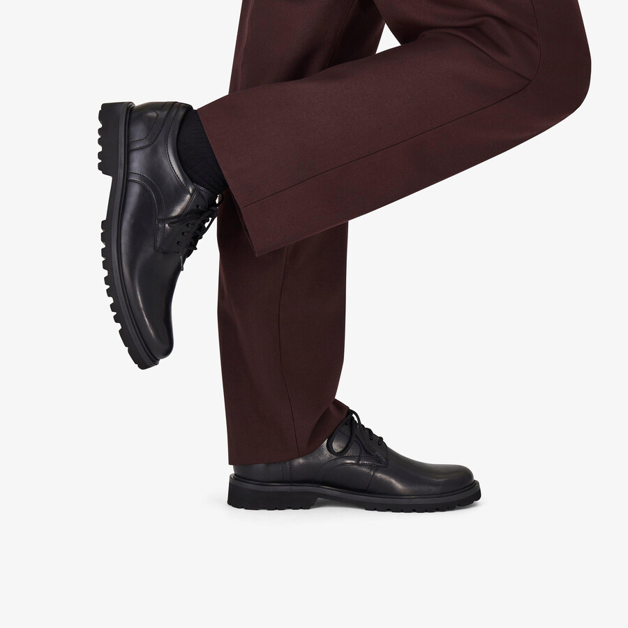 berwick lace - zwart leer