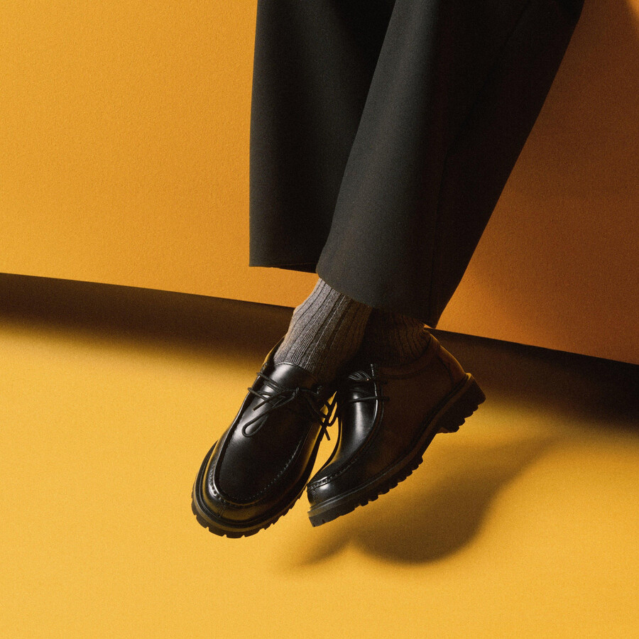berwick seam - zwart leer
