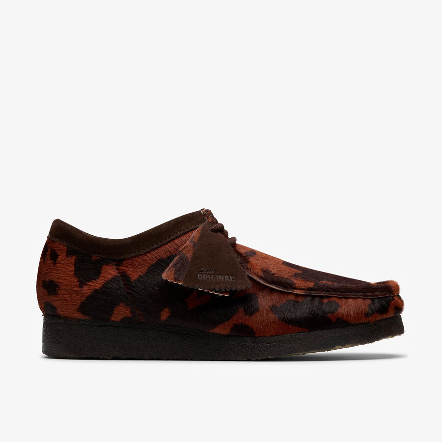 wallabee - bruine koeienprint