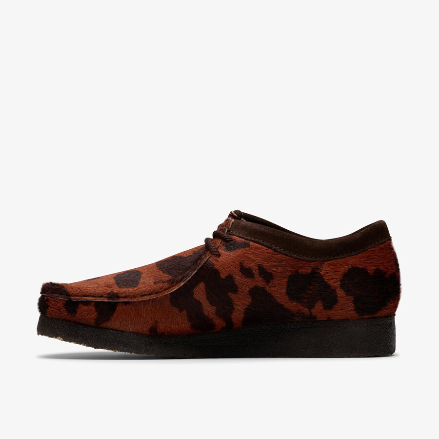 wallabee - bruine koeienprint