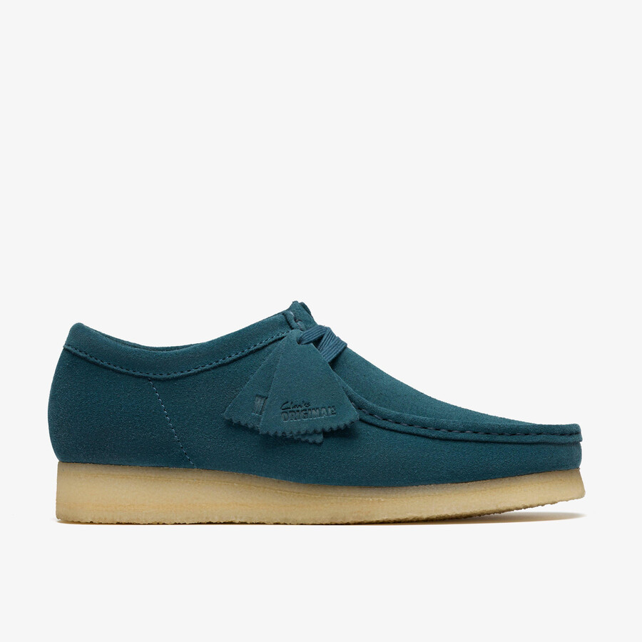 wallabee - middelblauw suède