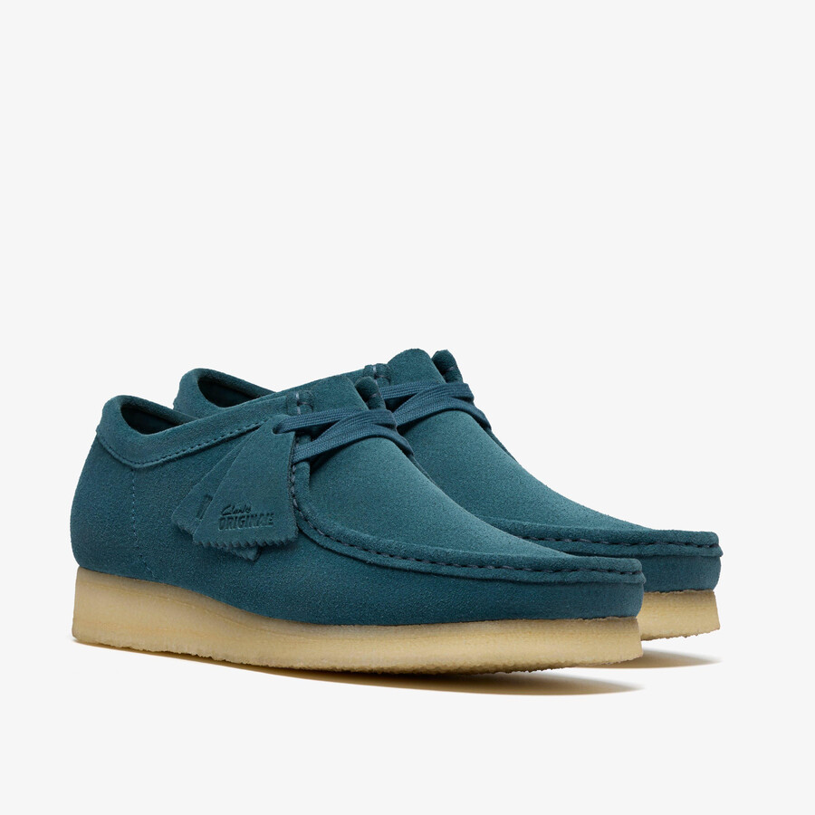 wallabee - middelblauw suède