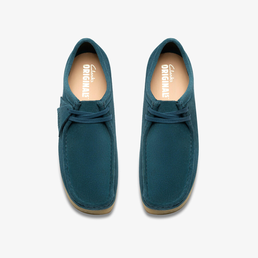 wallabee - middelblauw suède