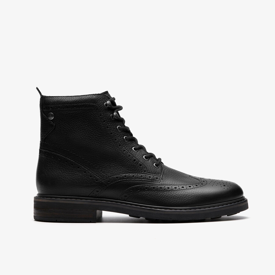 newford veterlaars - zwart leer