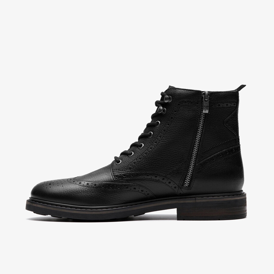 newford veterlaars - zwart leer