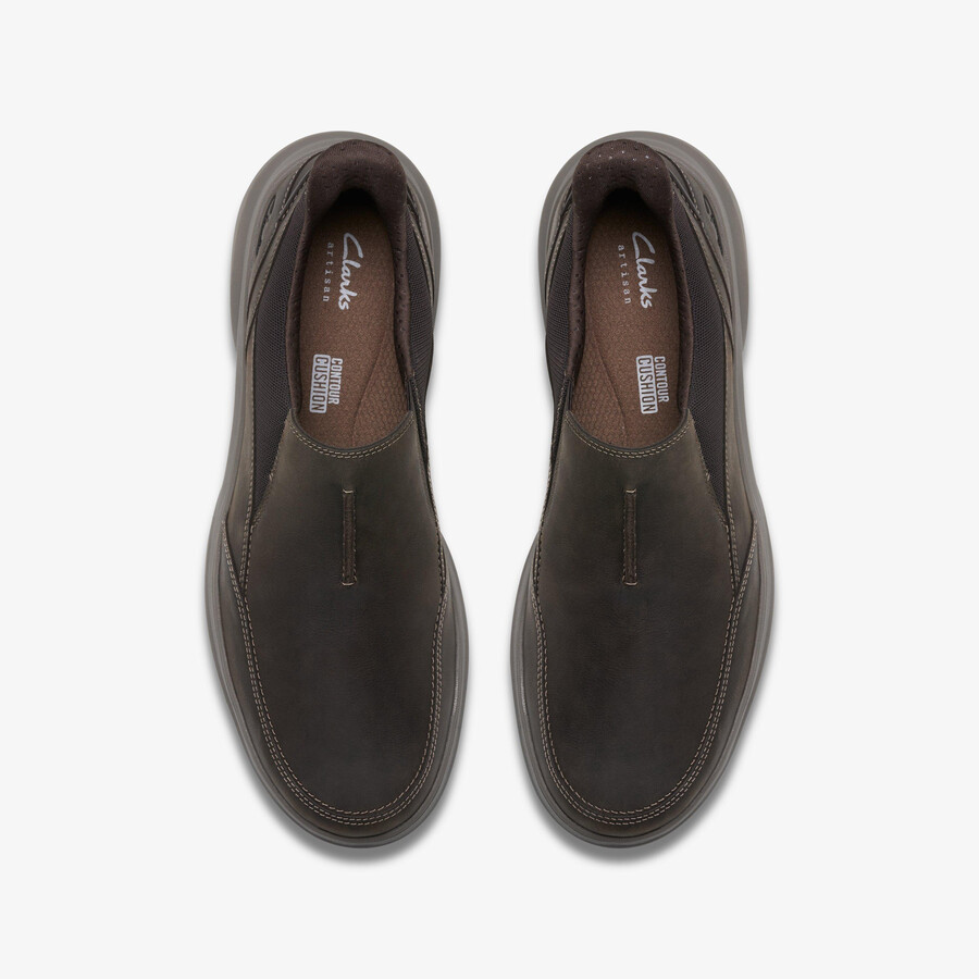 mullan step - donkerbruin leer
