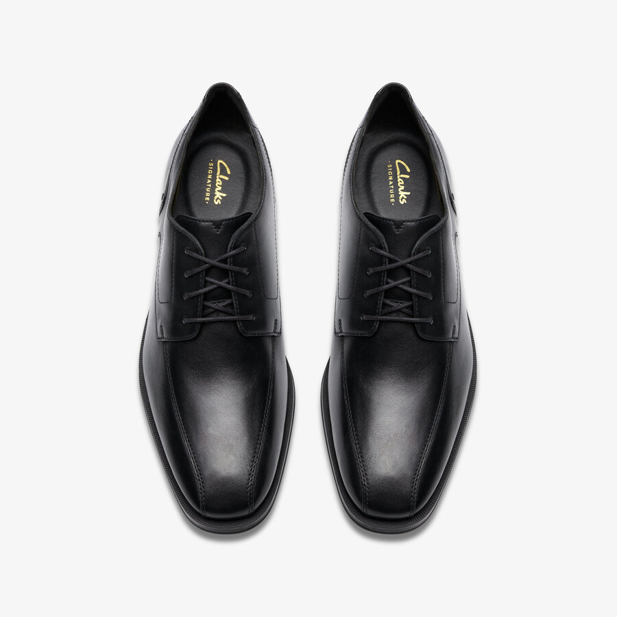 paulton over - zwart leer