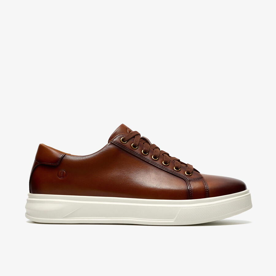 goswell stropdas - bruin leer