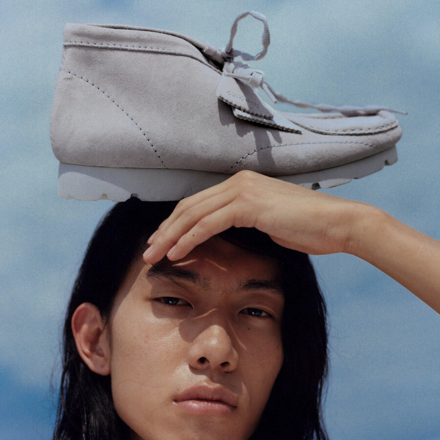 wallabee boot paf - grijsblauw